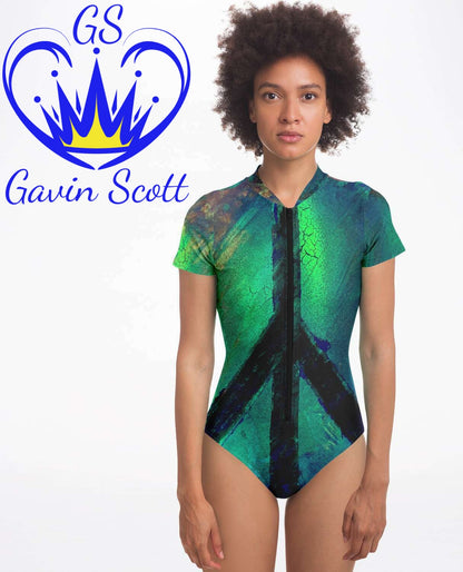 Gavin Scott Short Sleeve Festival Catsuit w/UPF 50+ Sun Protection (Femme XS-XL)