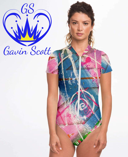 Gavin Scott Short Sleeve Festival Catsuit w/UPF 50+ Sun Protection (Femme XS-XL)