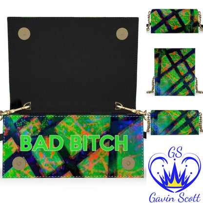 Gavin Scott 100% Genuine Nappa Leather BAD BITCH Evening Bag