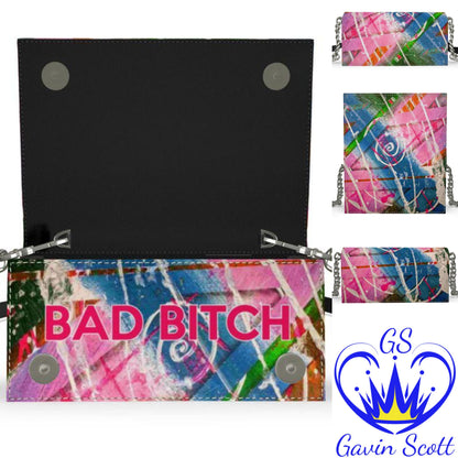 Gavin Scott 100% Genuine Nappa Leather BAD BITCH Evening Bag