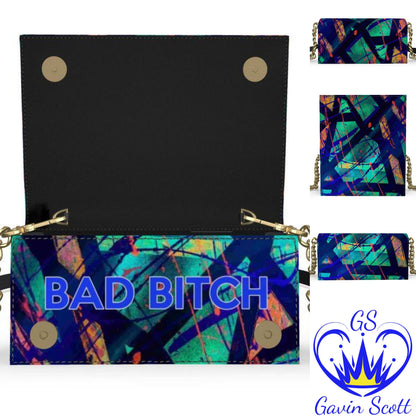 Gavin Scott 100% Genuine Nappa Leather BAD BITCH Evening Bag