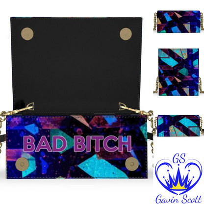 Gavin Scott 100% Genuine Nappa Leather BAD BITCH Evening Bag