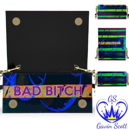 Gavin Scott 100% Genuine Nappa Leather BAD BITCH Evening Bag
