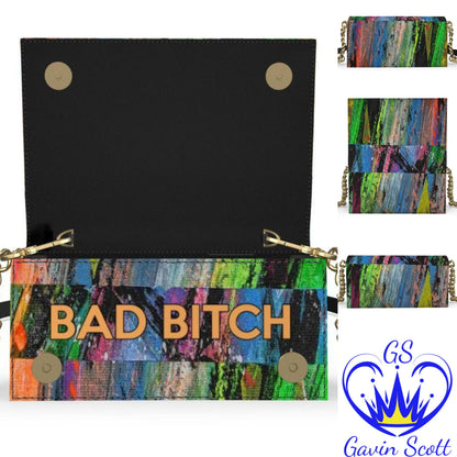 Gavin Scott 100% Genuine Nappa Leather BAD BITCH Evening Bag