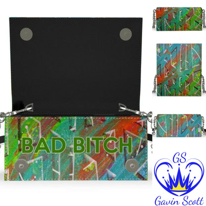 Gavin Scott 100% Genuine Nappa Leather BAD BITCH Evening Bag