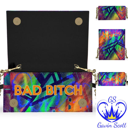 Gavin Scott 100% Genuine Nappa Leather BAD BITCH Evening Bag