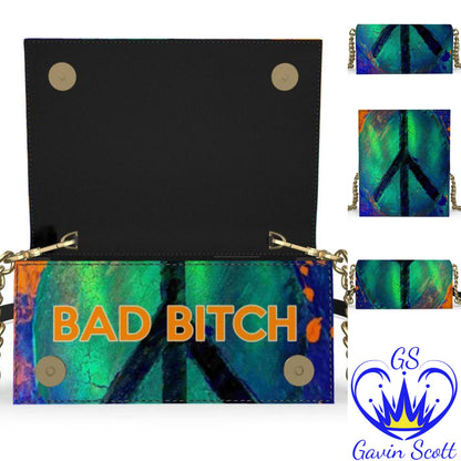 Gavin Scott 100% Genuine Nappa Leather BAD BITCH Evening Bag