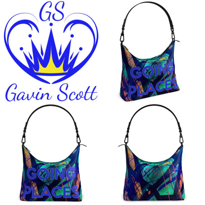 Gavin Scott Deluxe Leather GOING PLACES Square Shoulder Bag