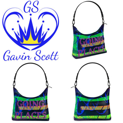 Gavin Scott Deluxe Leather GOING PLACES Square Clutch Shoulder Bag