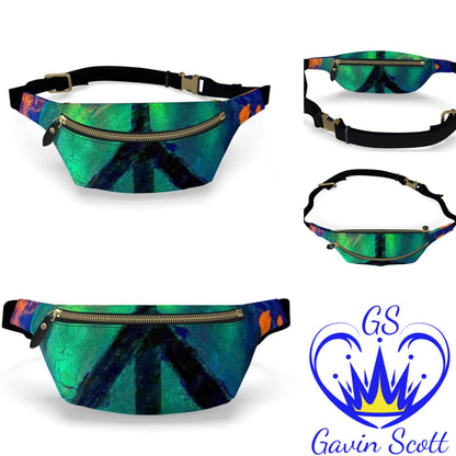 Gavin Scott 100% Genuine Nappa Leather Bum Bag / Fanny Pack / Crossbody Bag