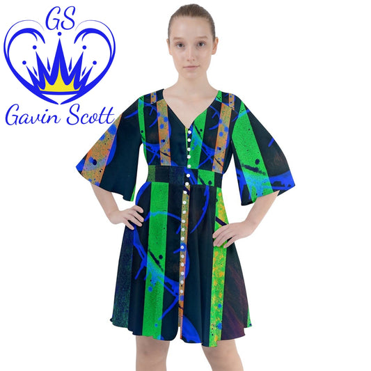 Gavin Scott Butterfly Button Up Dress (Femme XS-3XL)