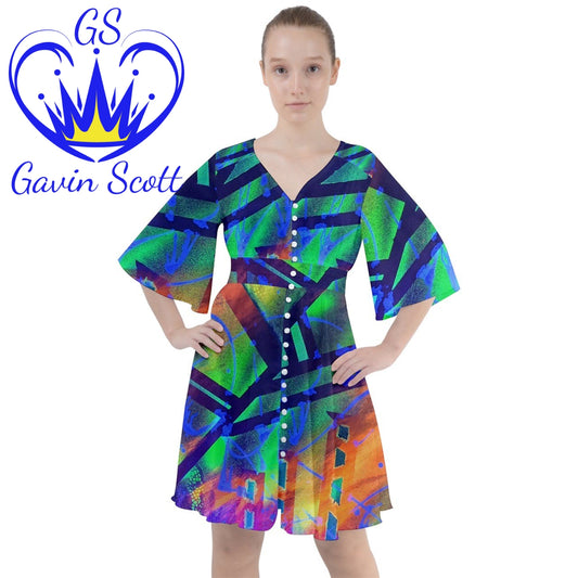 Gavin Scott Butterfly Button Up Dress (Femme XS-3XL)