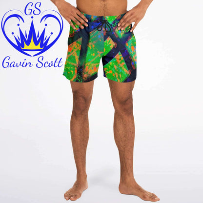 Gavin Scott Square Cut Swim Trunks (Masc XS-3XL)