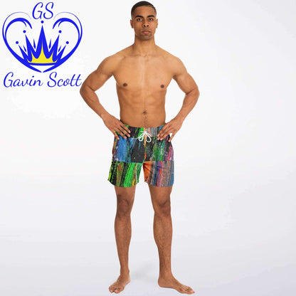 Gavin Scott Square Cut Swim Trunks (Masc XS-3XL)