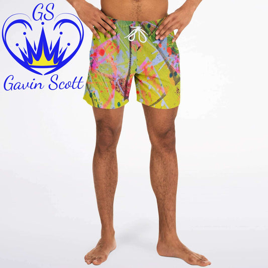 Gavin Scott Square Cut Swim Trunks (Masc XS-3XL)