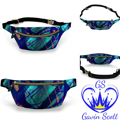 Gavin Scott 100% Genuine Nappa Leather Bum Bag / Fanny Pack / Crossbody Bag