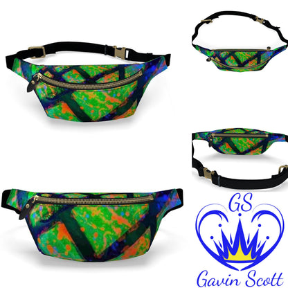 Gavin Scott 100% Genuine Nappa Leather Bum Bag / Fanny Pack / Crossbody Bag