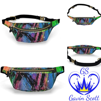 Gavin Scott 100% Genuine Nappa Leather Bum Bag / Fanny Pack / Crossbody Bag