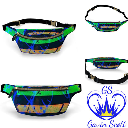 Gavin Scott 100% Genuine Nappa Leather Bum Bag / Fanny Pack / Crossbody Bag