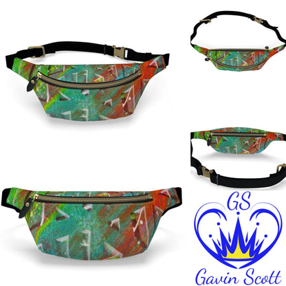 Gavin Scott 100% Genuine Nappa Leather Bum Bag / Fanny Pack / Crossbody Bag