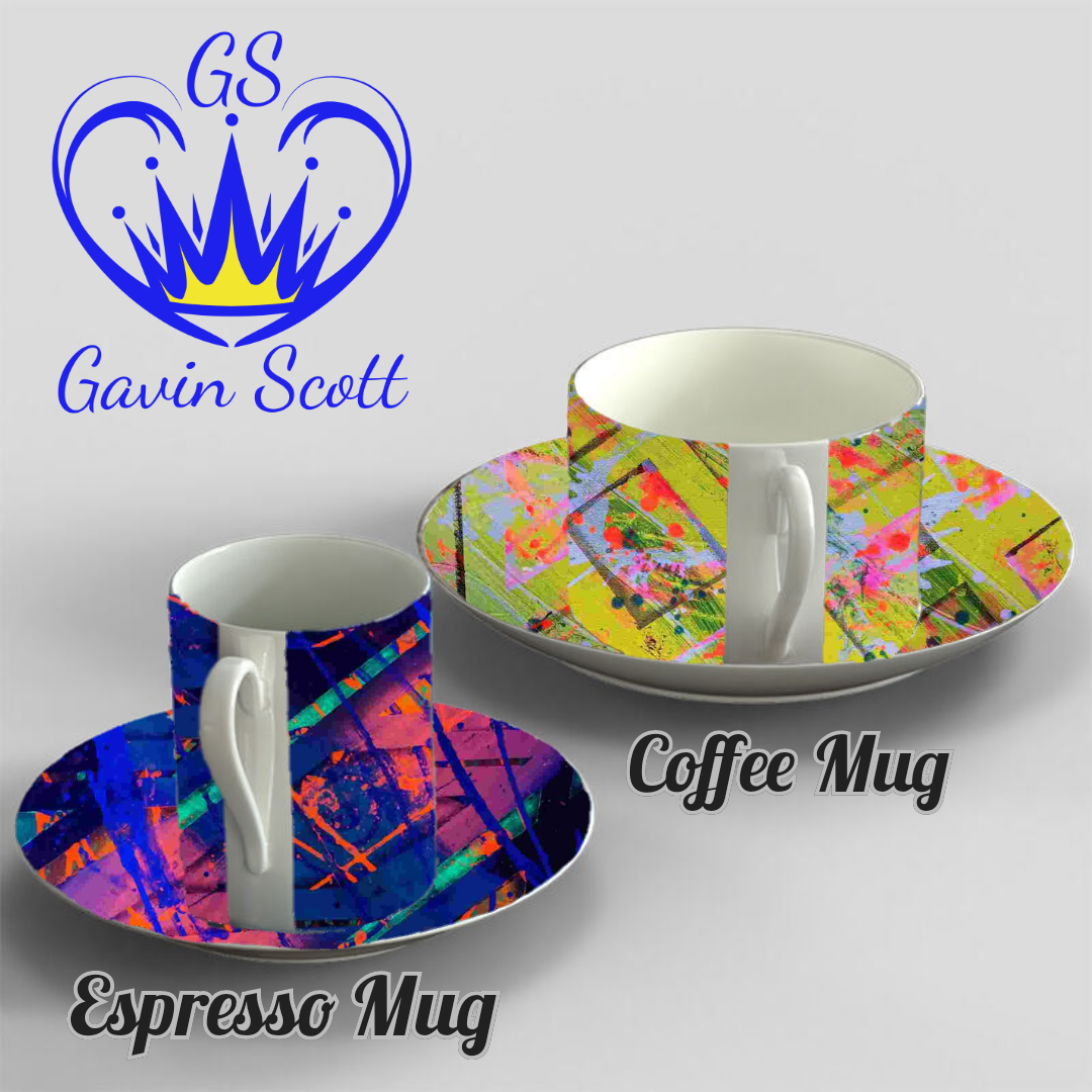 Gavin Scott ICONIC Café Mug & Saucer