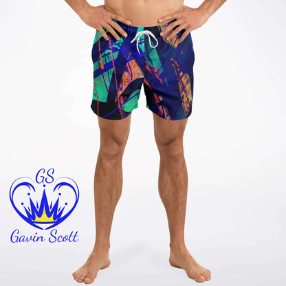 Gavin Scott Square Cut Swim Trunks (Masc XS-3XL)