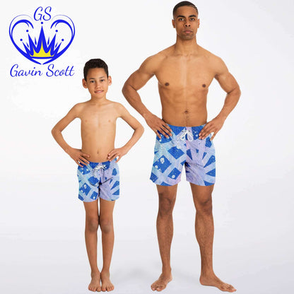 Gavin Scott Aqua Duo Trunk Set (Masc M:XS-3XL/B:XS-2XL)