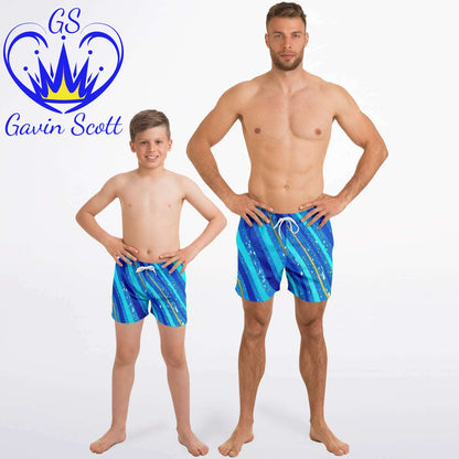 Gavin Scott Aqua Duo Trunk Set (Masc M:XS-3XL/B:XS-2XL)