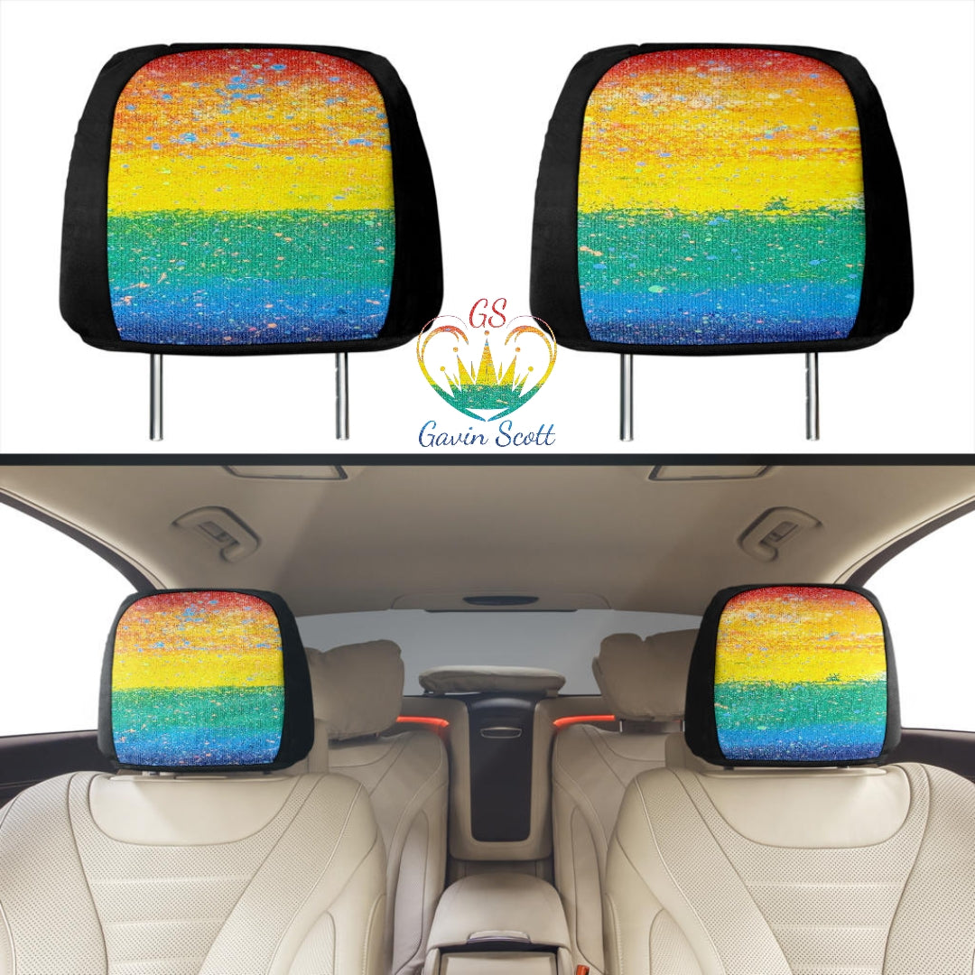 Gavin Scott PRIDE Headrest Covers