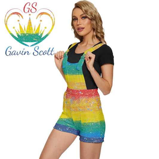 Gavin Scott PRIDE Short Overalls (Femme XS-5XL)