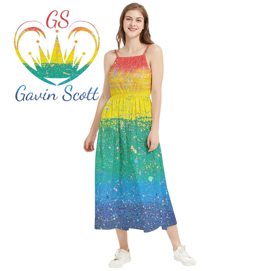 Gavin Scott PRIDE Boho Sleeveless Summer Dress (Femme XS-5XL)