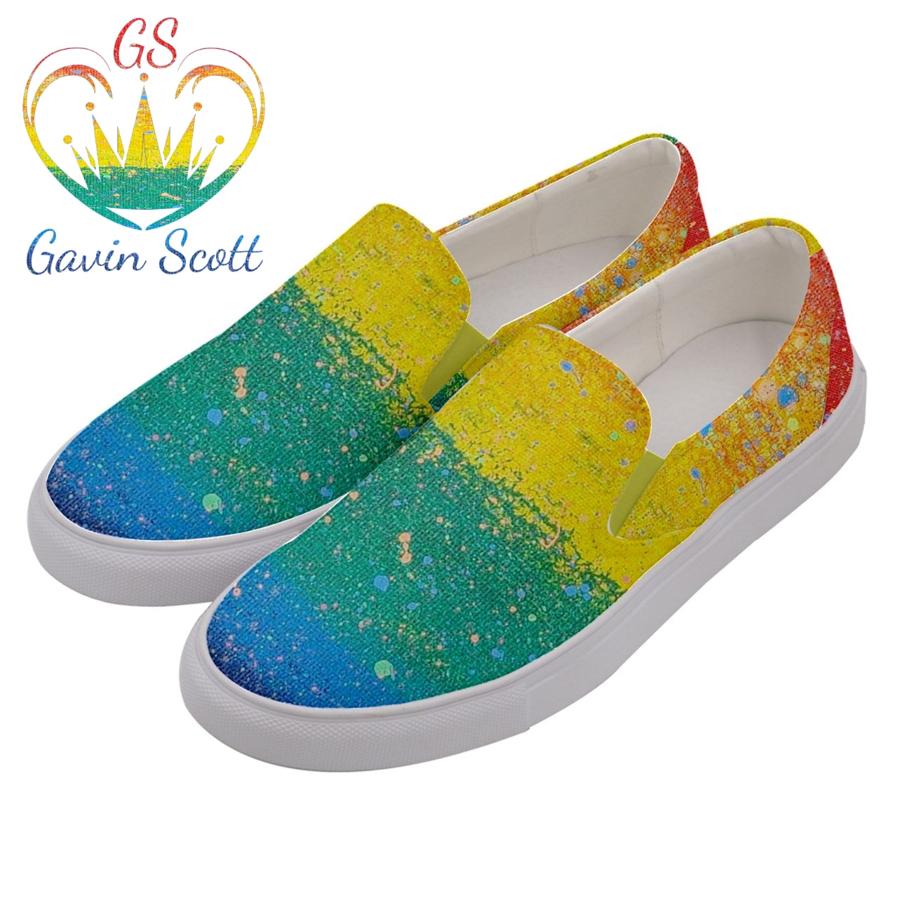 Gavin Scott PRIDE Canvas Slip Ons (Masc)