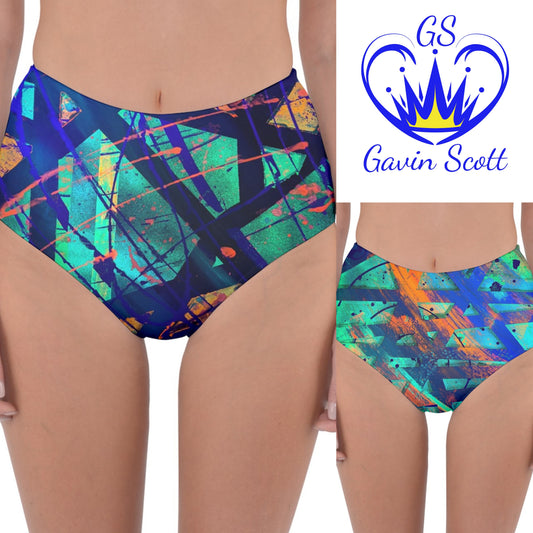 Gavin Scott Reversible High-Waist Bikini Bottoms (Femme XS-3XL)