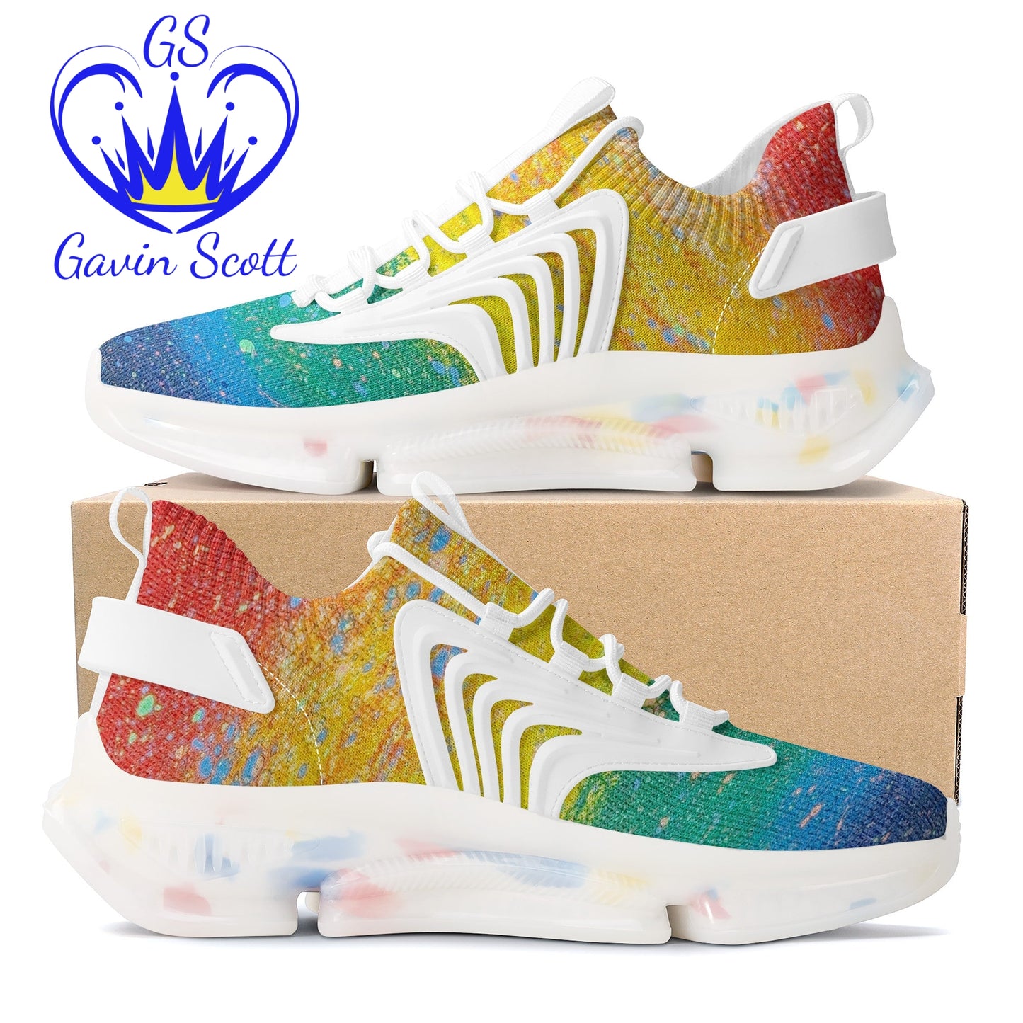 Gavin Scott PRIDE Air Max React Sneakers - White