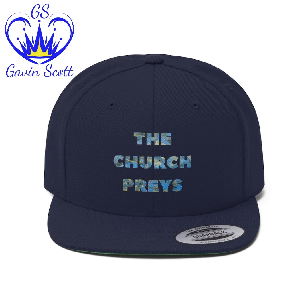 Gavin Scott "THE CHURCH PREYS" Flat Bill Hat