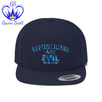 Gavin Scott REPUBLICANS ARE EVIL Flat Bill Hat