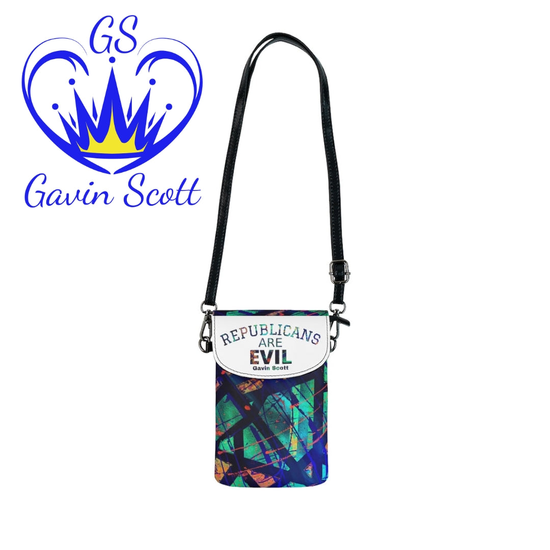 Gavin Scott REPUBLICANS ARE EVIL Crossbody Phone Wallet