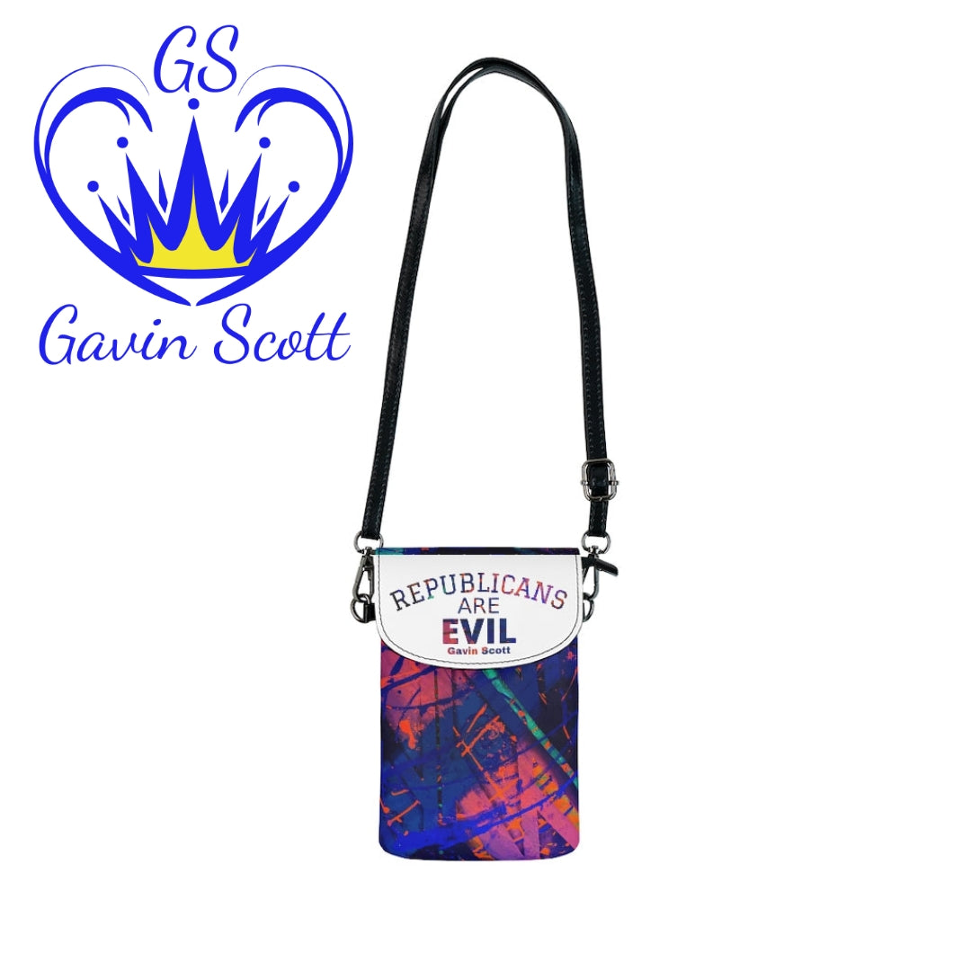 Gavin Scott REPUBLICANS ARE EVIL Crossbody Phone Wallet