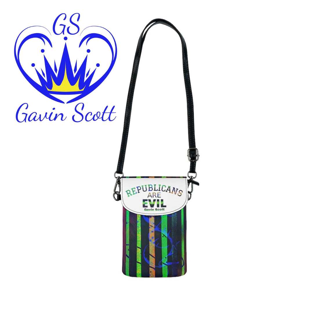 Gavin Scott REPUBLICANS ARE EVIL Crossbody Phone Wallet