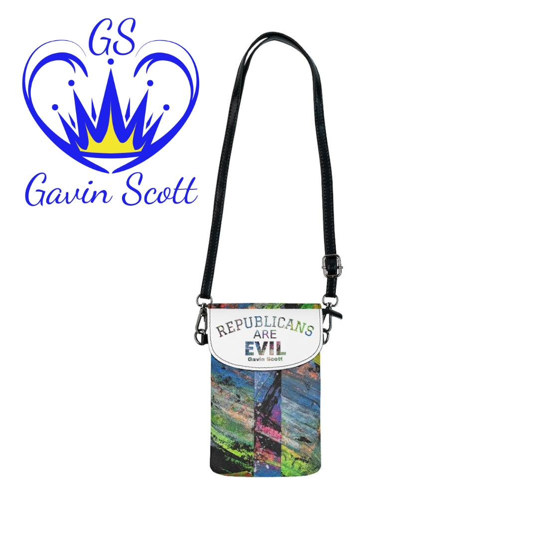 Gavin Scott REPUBLICANS ARE EVIL Crossbody Phone Wallet