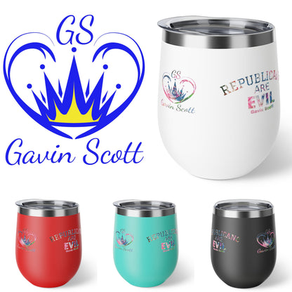 Gavin Scott REPUBLICANS ARE EVIL Insulated Copper Cup, 12oz