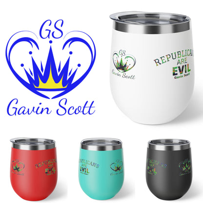 Gavin Scott REPUBLICANS ARE EVIL Insulated Copper Cup, 12oz