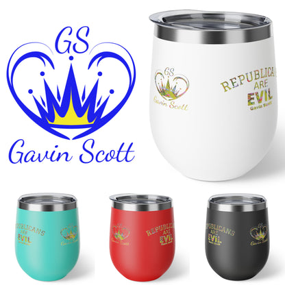 Gavin Scott REPUBLICANS ARE EVIL Insulated Copper Cup, 12oz