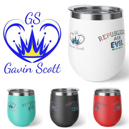 Gavin Scott REPUBLICANS ARE EVIL Insulated Copper Cup, 12oz