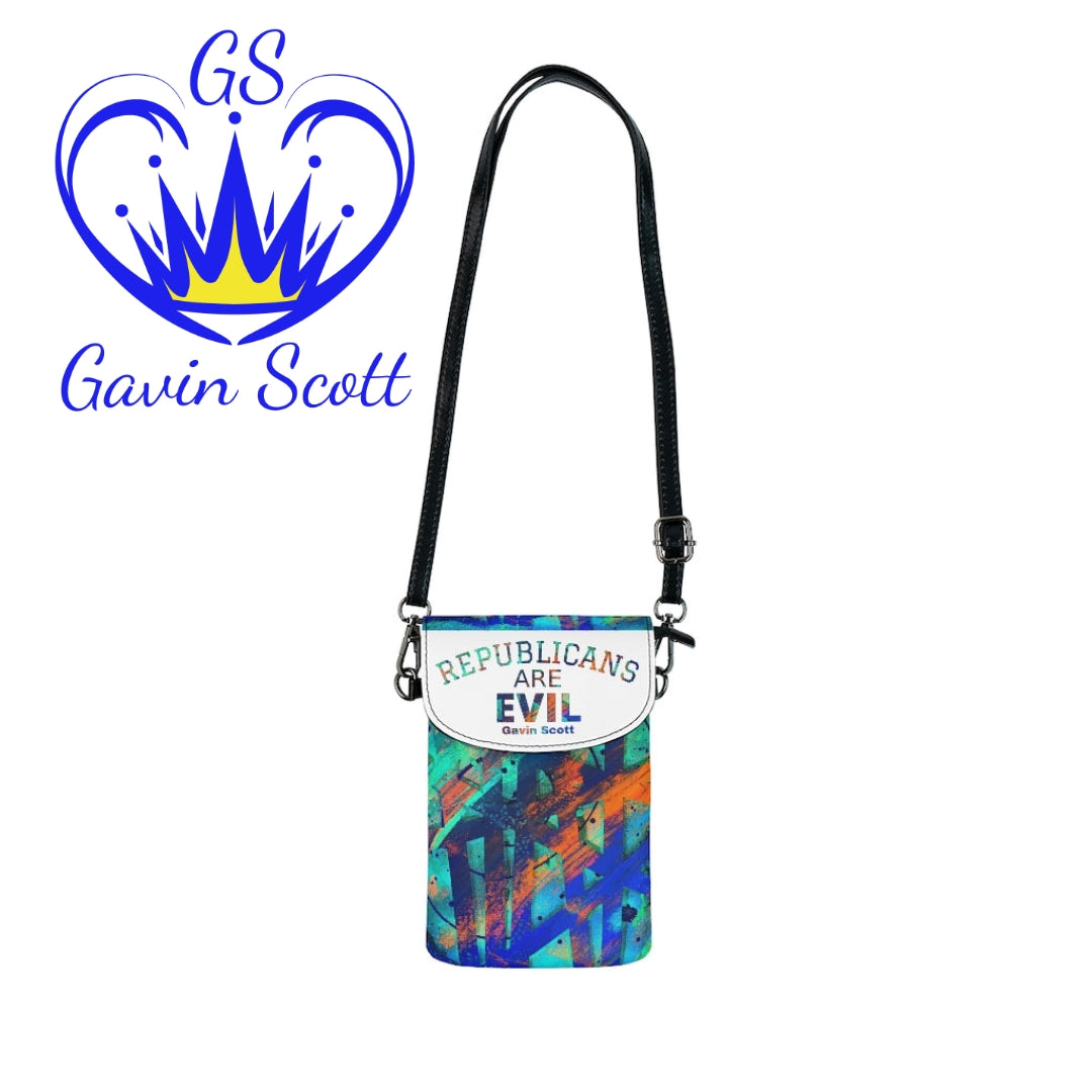 Gavin Scott REPUBLICANS ARE EVIL Crossbody Phone Wallet