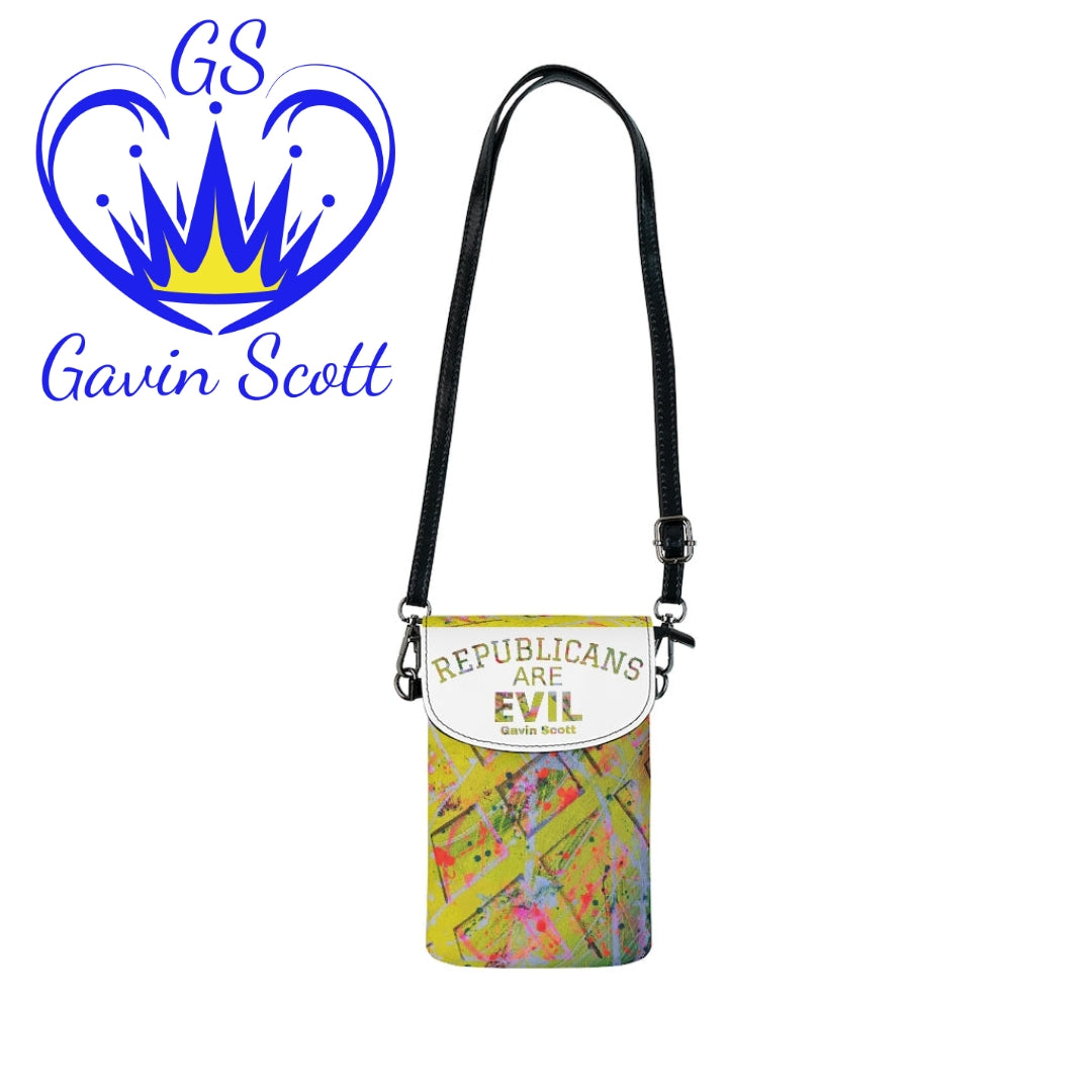 Gavin Scott REPUBLICANS ARE EVIL Crossbody Phone Wallet