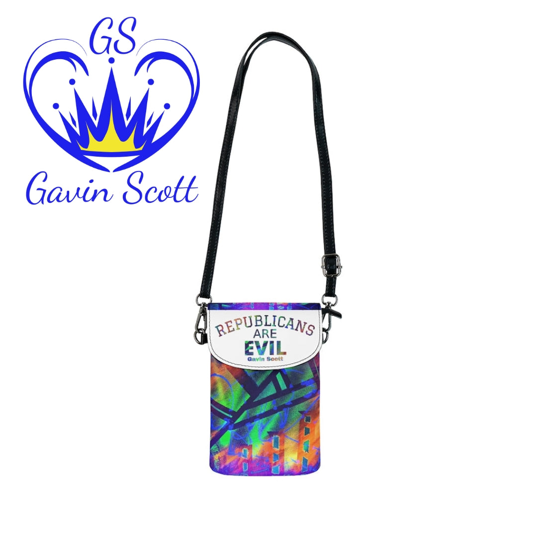 Gavin Scott REPUBLICANS ARE EVIL Crossbody Phone Wallet