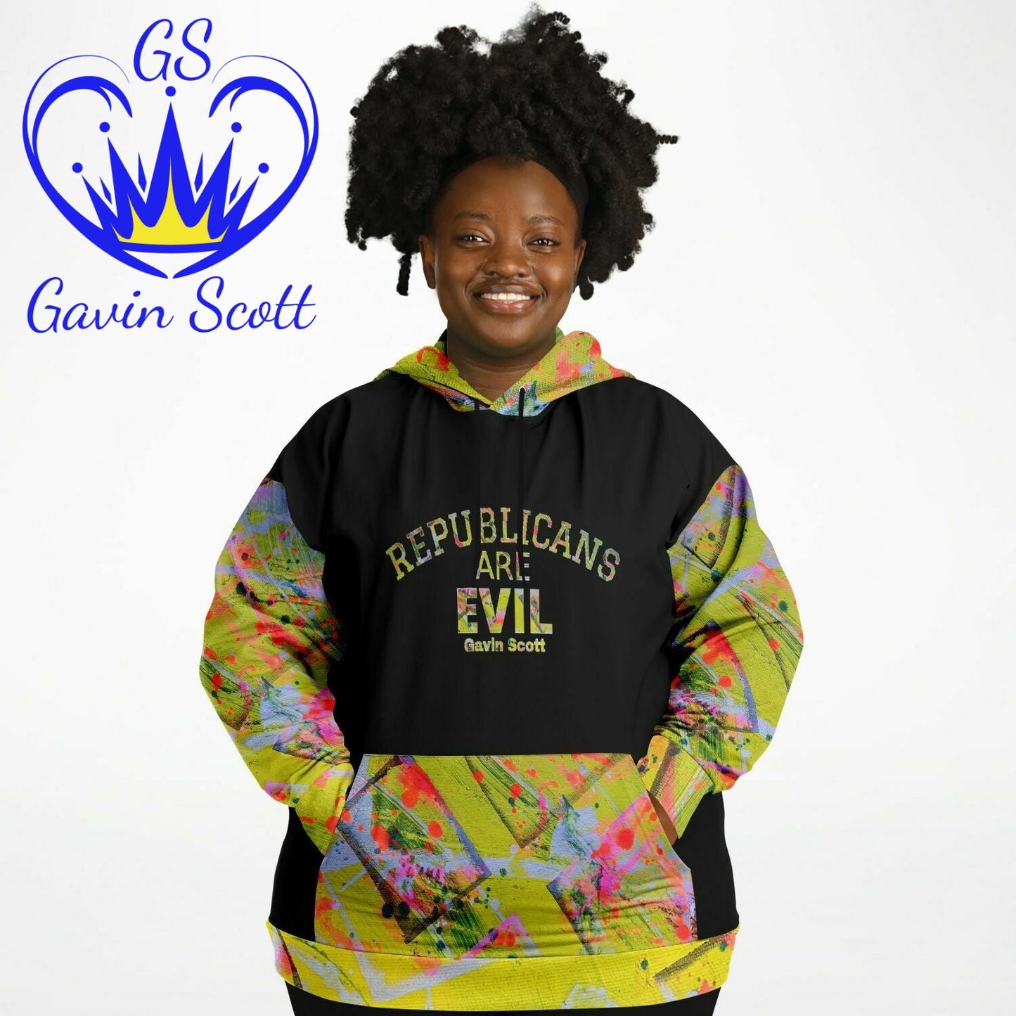 Gavin Scott "REPUBLICANS ARE EVIL" Pullover Hoodie (Genderless 2XL-6XL)