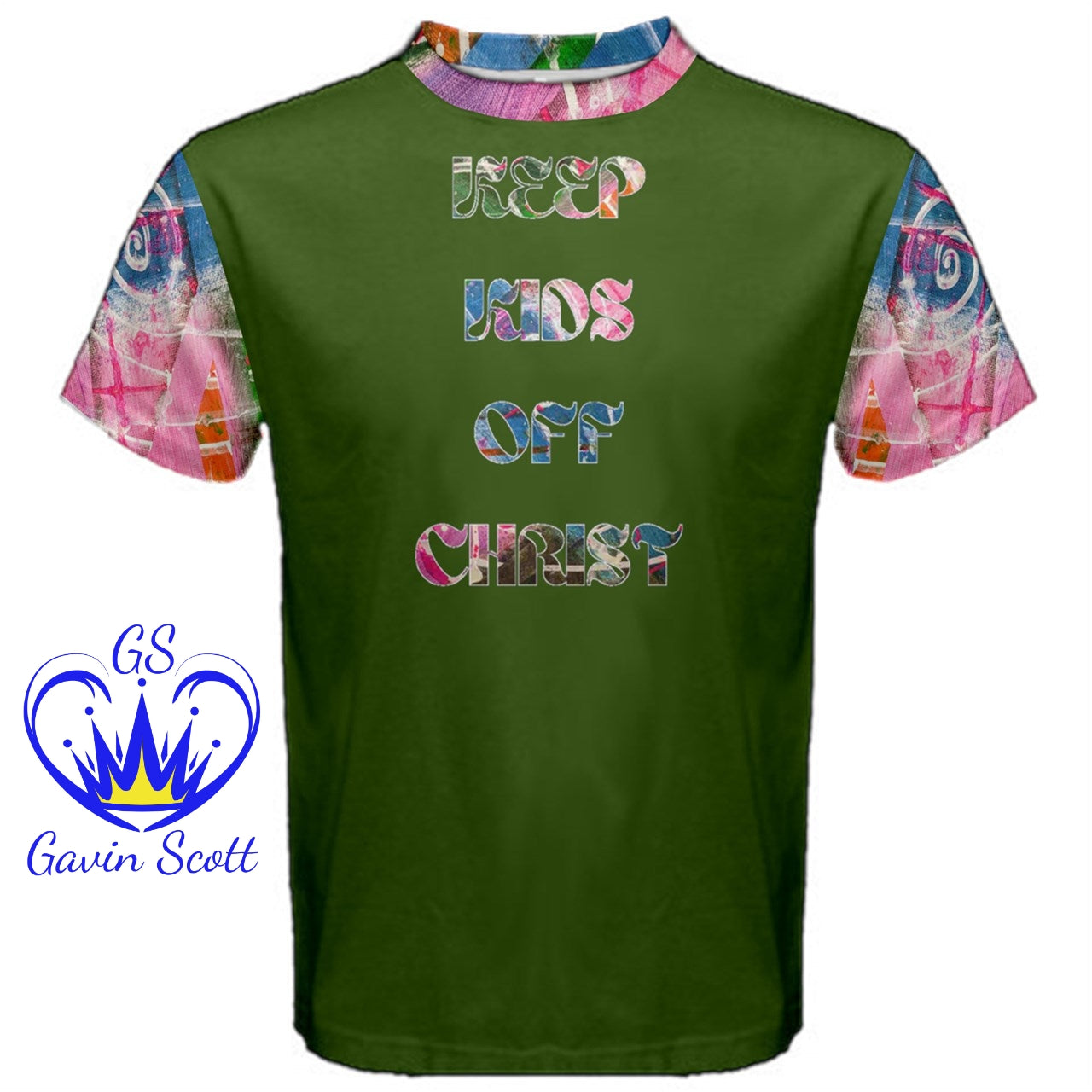 Gavin Scott KEEP KIDS OFF CHRIST Cotton Tee (Masc XS-5XL)