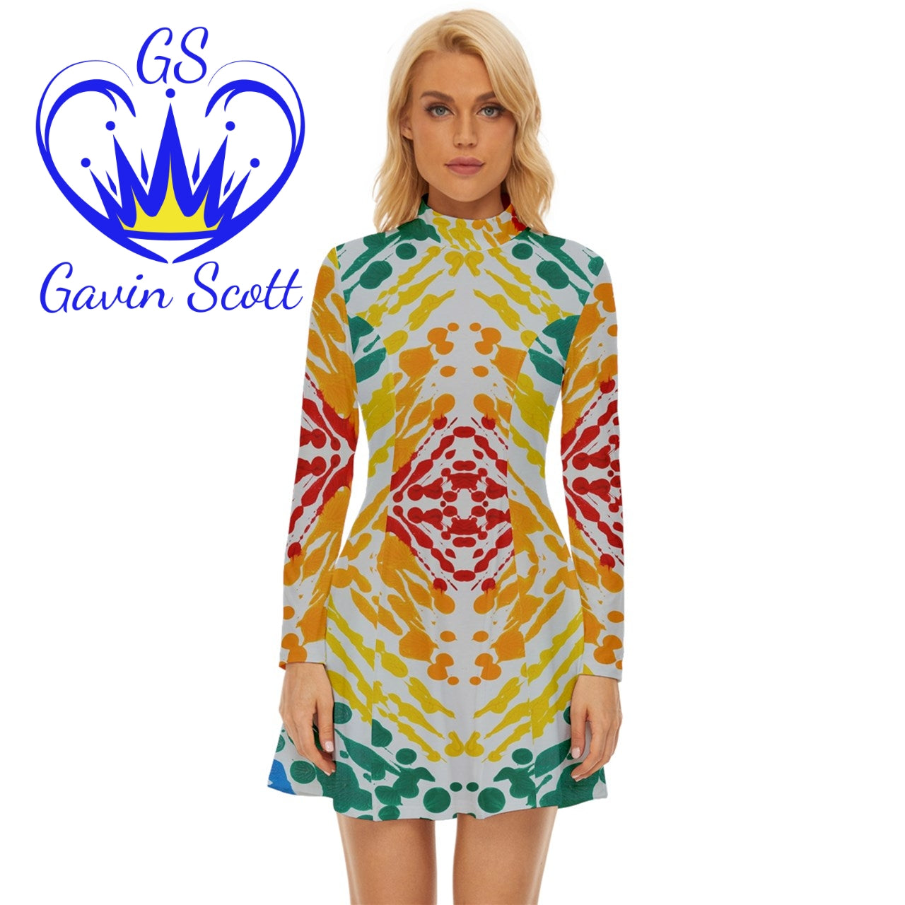 Gavin Scott Velour Longline Dress (Femme XS-5XL)